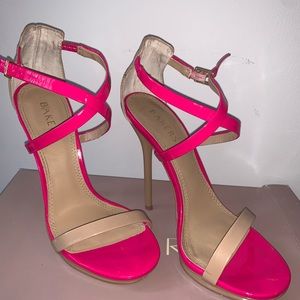 Bakers, 7.5 nude and hot pink heel.